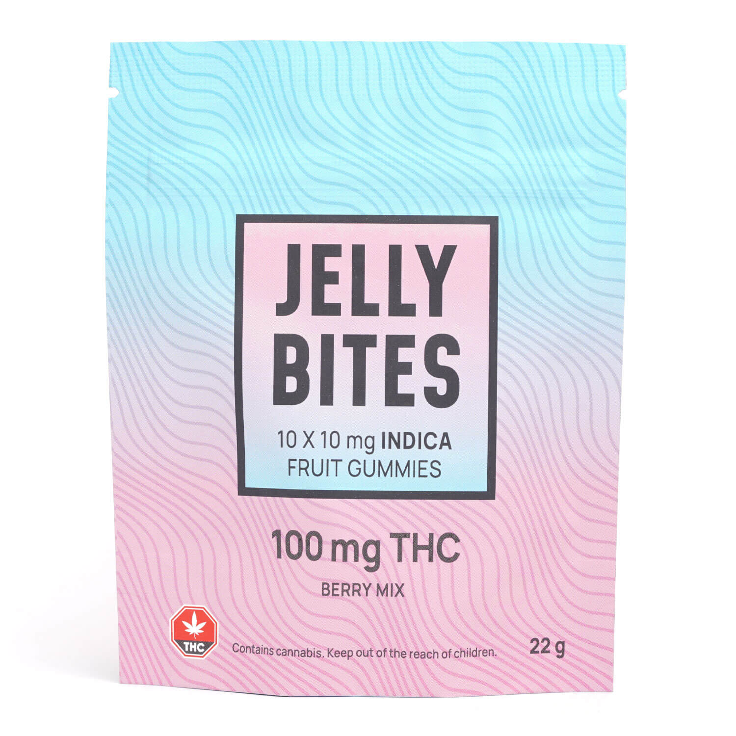 100mg THC Indica Berry Mix Gummies (Jelly Bites)