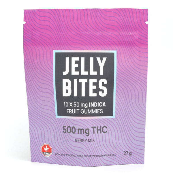 500mg THC Indica Berry Mix Gummies (Jelly Bites)