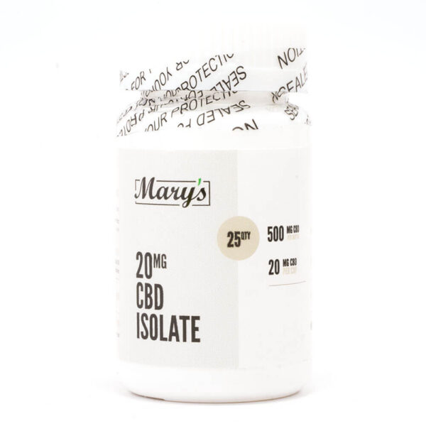 20mg CBD Isolate Capsules (Mary’s Edibles)