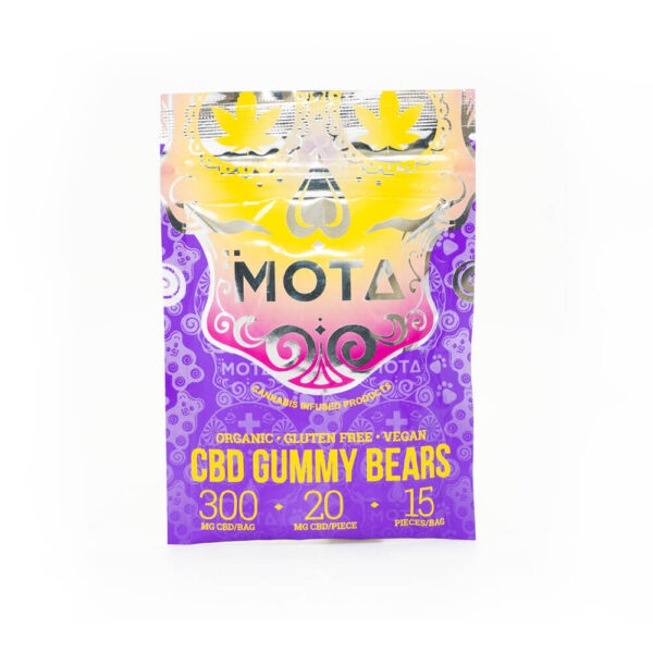 300mg CBD Organic Vegan and Gluten Free Gummy Bears (Mota)