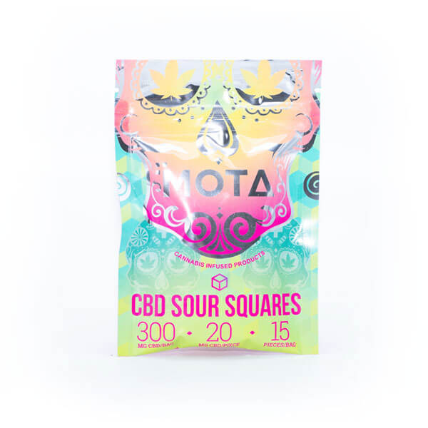 Medicated Sour Squares 300mg CBD (Mota)