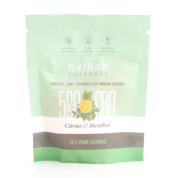 500mg CBD Citrus Menthol Lozenges (Natuur)