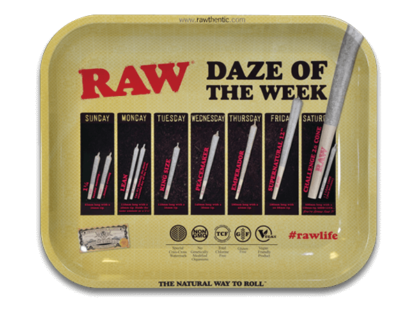 Daze of the Week Rolling Tray (Raw)