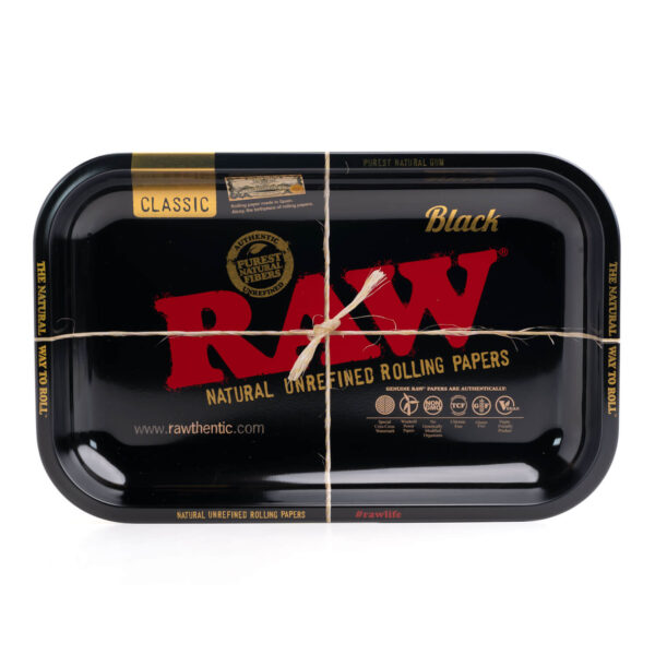 Small Black Rolling Tray (Raw)