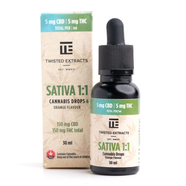 300mg 1:1 Sativa Orange Drops (Twisted Extracts)