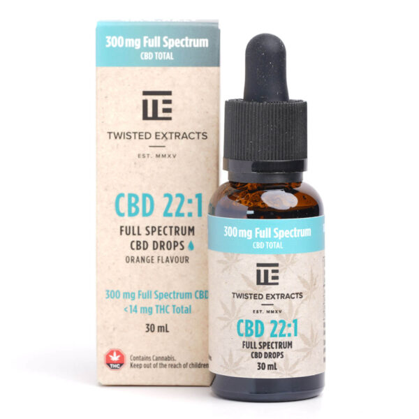 300mg 22:1 Full Spectrum CBD Orange Drops (Twisted Extracts)