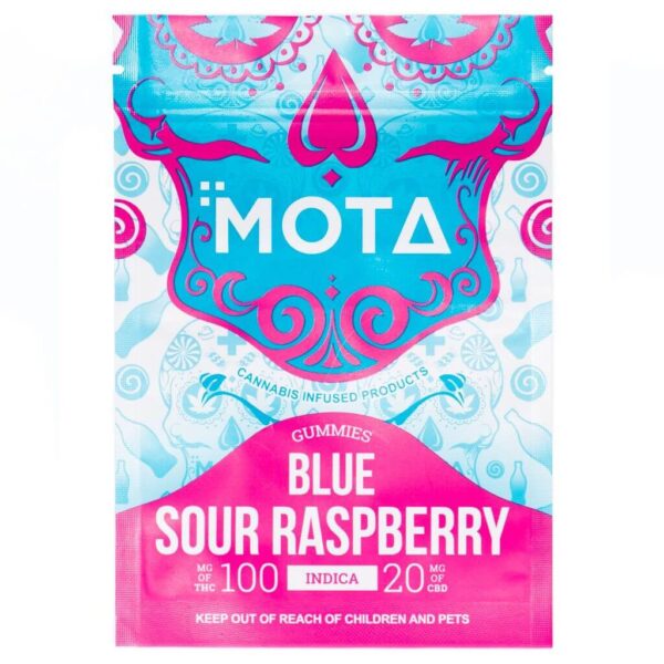 Sour Blue Raspberry THC Cola Bottles (Mota Edibles)